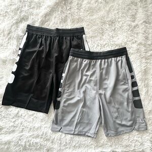 Men's 2pack Dri-fit Athletic Mesh Performance Shorts in Black and Gray